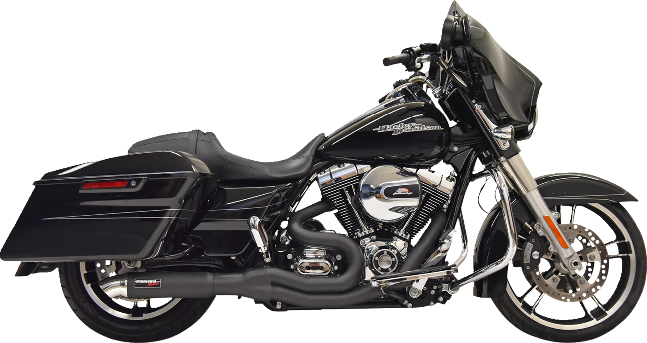 Bassani Road Rage II Black 2-1 Exhaust System for 1995-2006 Harley Touring 1F67B