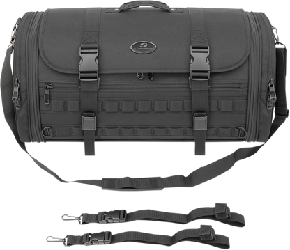 Saddlemen Black Textile Mesh TR3300DE Tactical Motorcycle Rack Bag for Harley