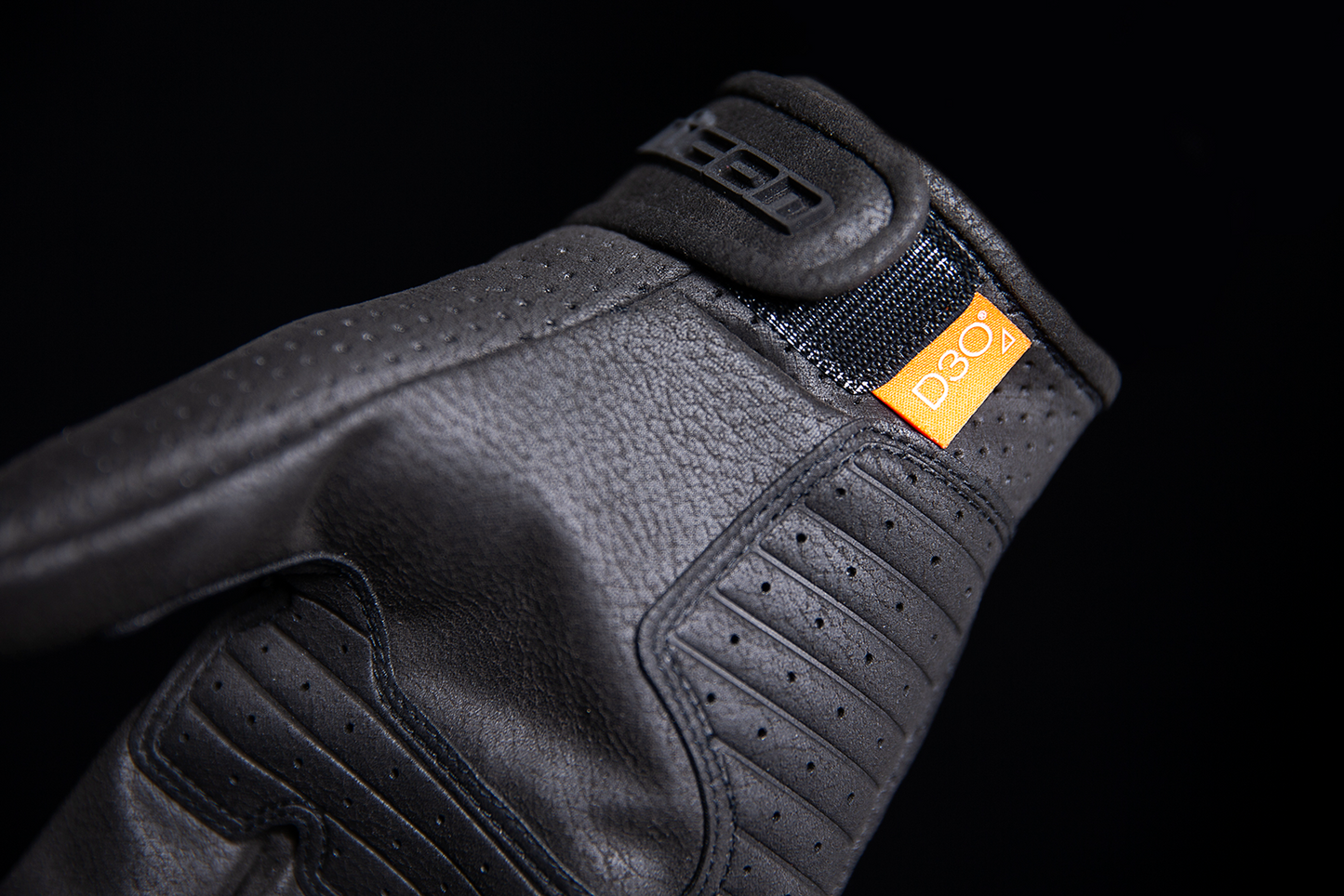 Icon Airform Mens Black Leather Motorcycle Riding Street Racing Gloves