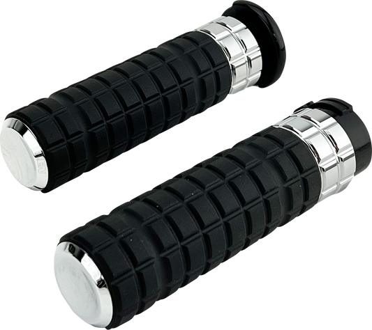Arlen Ness Chrome Speedliner 1" Hand Grips 1980-2022 Harley Touring Softail