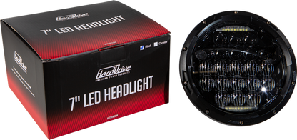 Harddrive 7" Black 90W Universal LED Motorcycle Headlight for Harley Davidson