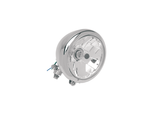 Drag Specialties Chrome Diamond Style Bottom Mount 5 3/4" Motorcycle Headlight