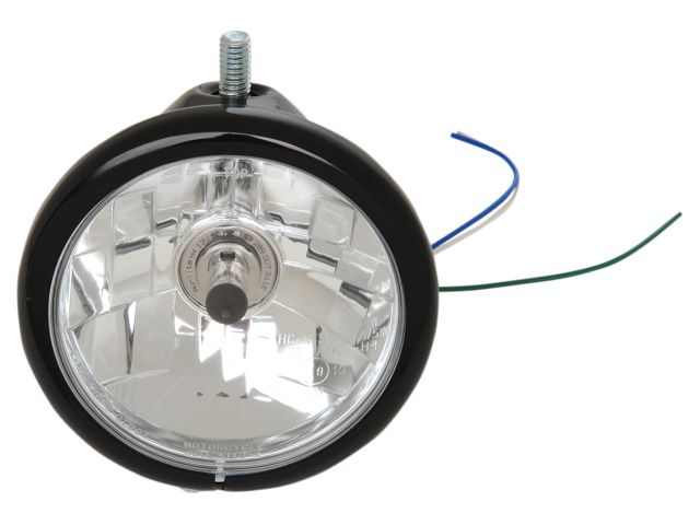 Drag Specialties Black 50/60 WATT 5 3/4" Motorcycle Headlight Assembly Harley