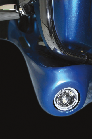 Motor Trike Running Board Fog Lights & Trim Rings for 2014-2022 Harley Tri Glide