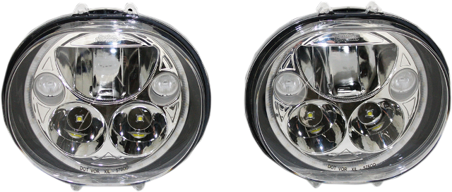 Custom Dynamics Pair LED 5.75" Headlights 2004-2013 Harley Road Glide FLTR FLTRX