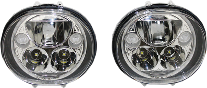Custom Dynamics Pair LED 5.75" Headlights 2004-2013 Harley Road Glide FLTR FLTRX