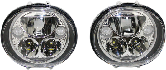 Custom Dynamics Pair LED 5.75" Headlights 2004-2013 Harley Road Glide FLTR FLTRX
