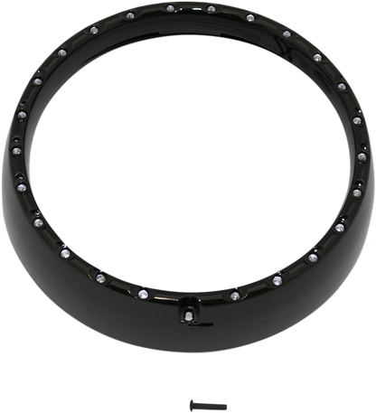 Custom Dynamics Black 7" LED Halo Headlight Trim Ring 2006-2013 Harley Touring