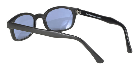 KD's 1 Pair Matte Black Frame Light Blue Lens Old School Biker Sunglasses 20012
