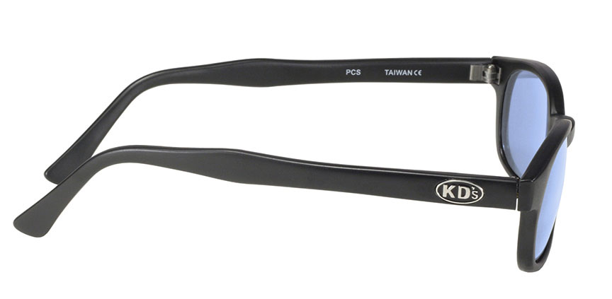 KD's 12 Pair Matte Black Frame Light Blue Lens Old School Biker Sunglasses 20012
