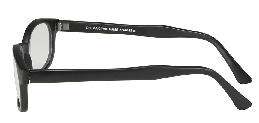 KD's Original Matte 12 Pair Black Frame Clear Lens Old School Biker Sunglasses