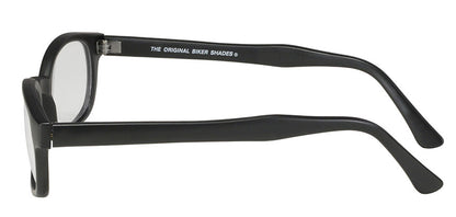 KD's Original Matte 12 Pair Black Frame Clear Lens Old School Biker Sunglasses