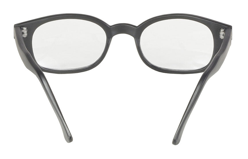 KD's Original Matte 12 Pair Black Frame Clear Lens Old School Biker Sunglasses