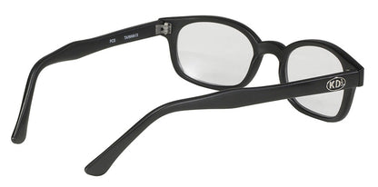 KD's Original Matte 12 Pair Black Frame Clear Lens Old School Biker Sunglasses