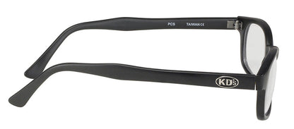 KD's Original Matte 12 Pair Black Frame Clear Lens Old School Biker Sunglasses
