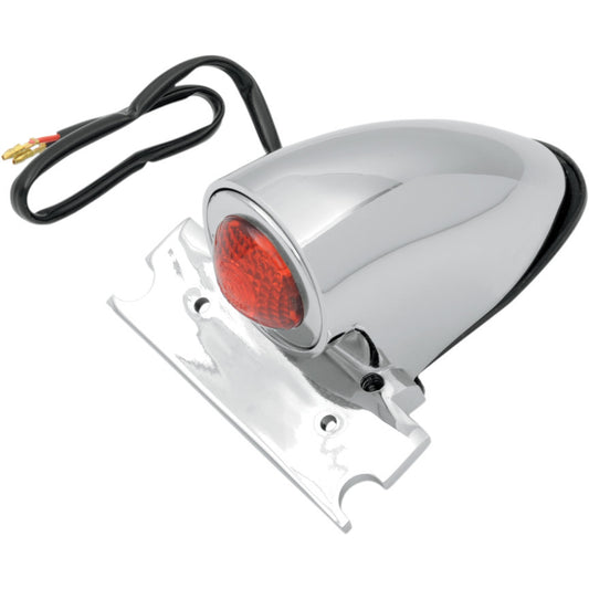 Drag Specialties 50's Style Bullet  Chopper Motorcycle Taillight Chrome Harley