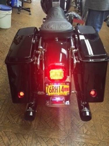 Drag Specialties Red Low Profile LED Taillight Bottom Tag Light 1999-2023 Harley