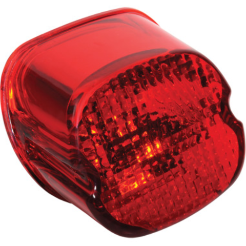 Drag Specialties Red Laydown LED Taillight Lens 2003-2024 Harley Dyna Touring