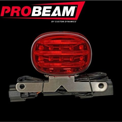 Custom Dynamics Mini Probeam Red LED Taillight for 2010-2013 Harley FLHX FLTRX