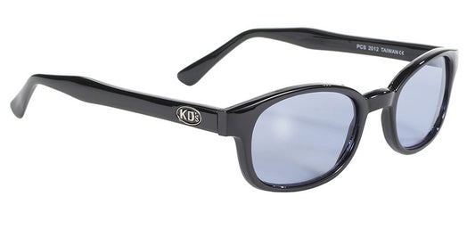 KD's Original 1 Pair Black Light Blue Lens Old School Biker Sunglasses 2012