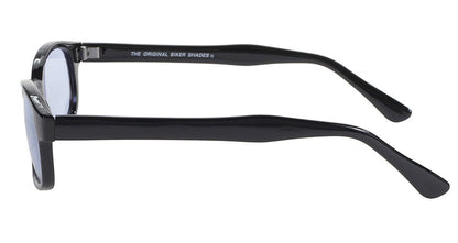 KD's Original 1 Pair Black Light Blue Lens Old School Biker Sunglasses 2012