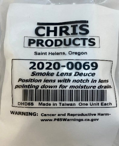 Chris Products Single Smoked Lens fits Harley Davidson Deuce-Style Turn Signal