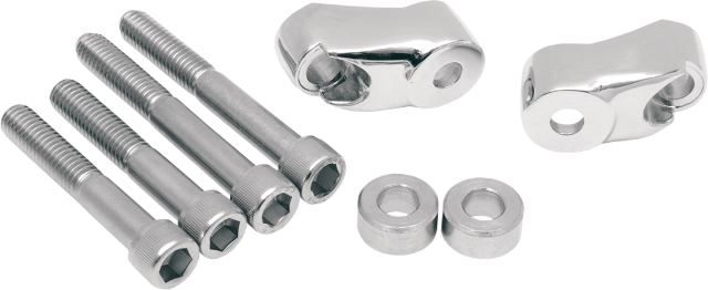 Drag Specialties Chrome Short Turn Signal Fork Mounts 87-07 Harley DYNA XL XLH