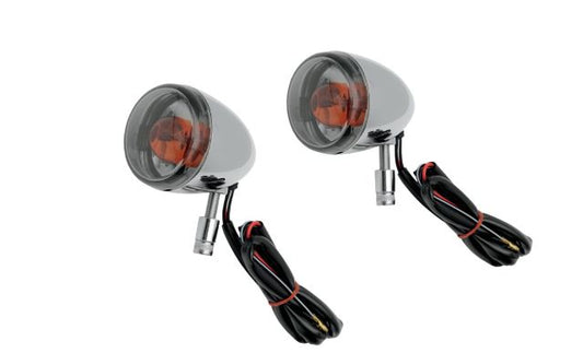 Drag Specialties Chrome Front Bullet 1157 Turn Signal Kit for Harley Davidson