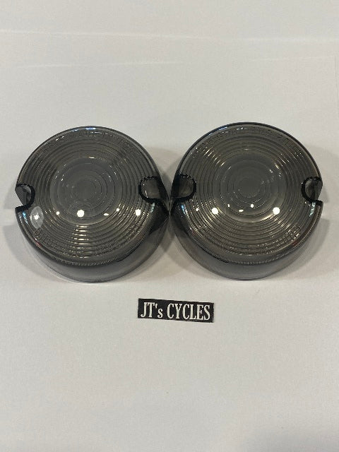 Chris Products Pair Smoked Turn Signal Lens fits 1986-2001 Harley Davidson