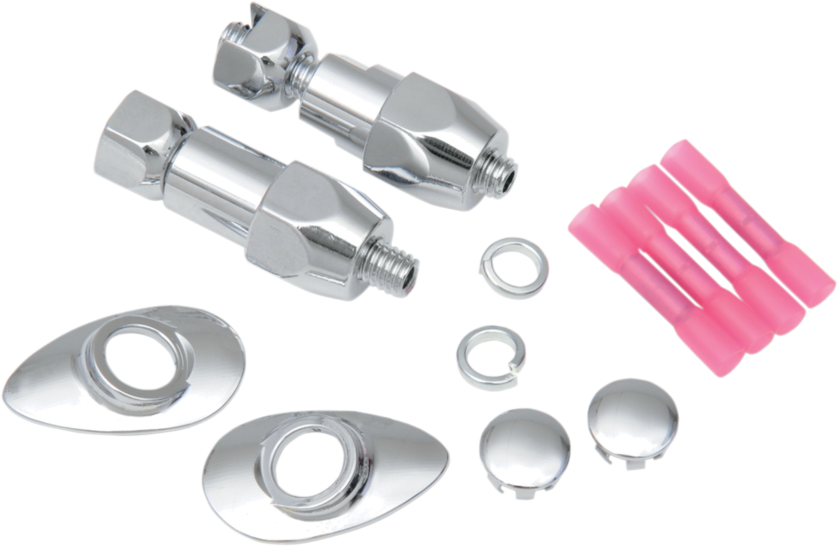 Drag Specialties Chrome Rear Turn Signal Relocation Kit 00-18 Harley Softail