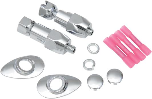 Drag Specialties Chrome Rear Turn Signal Relocation Kit 00-18 Harley Softail