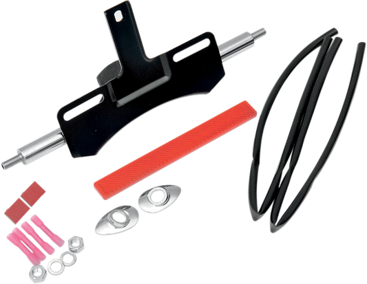 Drag Specialties Chrome Rear Turn Signal Relocation Kit fits Harley Davidson