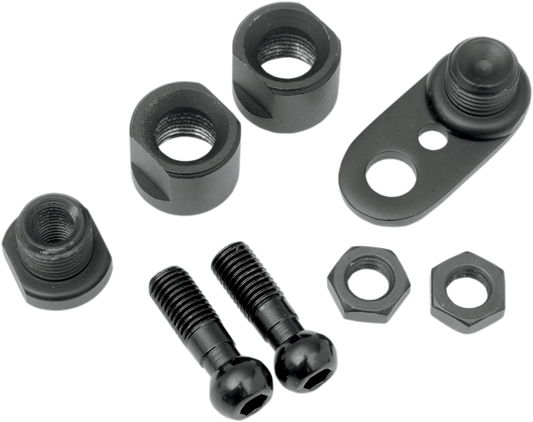 Drag Specialties Black Front Turn Signal Swivel Kit  for 2000-23 Harley Davidson