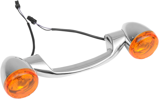 Drag Specialties Amber Bullet Rear Turn Signal Kit for 1989-22 Harley Touring