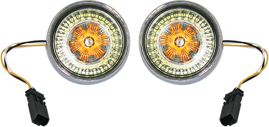 Custom Dynamics Chrome JAE Probeam LED Front Turn Signals 2016-2023 Harley CVO
