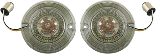 Custom Dynamics Dynamic Flat Ringz Inserts with Smoked Lenses 1986-2022 Harley