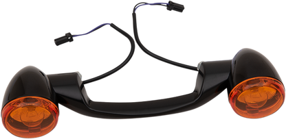 Drag Specialties Black Rear Turn Signal Kit fits 1999-2022 Harley Davidson
