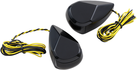 Alloy Art Smoke Lens Amber LED Turn Signals fits 2000-2020 Harley Touring FLHR