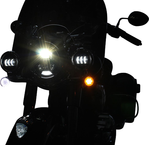 Custom Dynamics Black Probeam Front LED Turn Signal Kit 2014-2023 Indian Chief