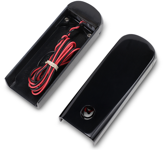 Alloy Art Smoke Lens LED Rear Fender Strut Lights 2018-2020 Harley FLHC FLHCS