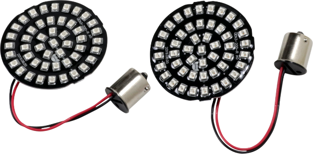 Drag Specialties 1156 Red LED Bullet Turn Signal Inserts 00-17 Harley Touring