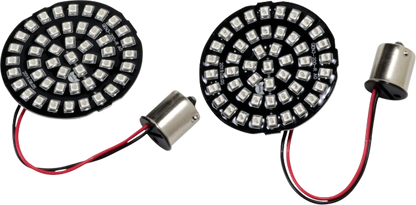 Drag Specialties 1156 Red LED Bullet Turn Signal Inserts 00-17 Harley Touring