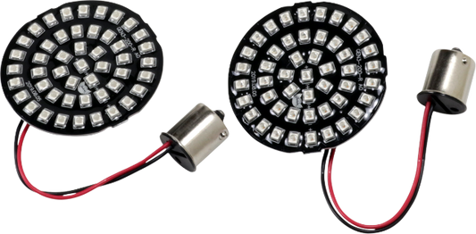 Drag Specialties 1156 Red LED Bullet Turn Signal Inserts 00-17 Harley Touring