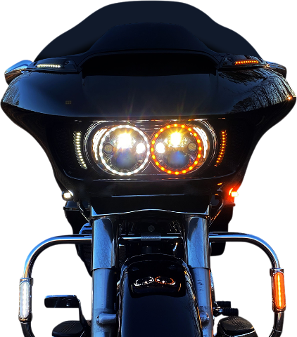 Custom Dynamics Black Front LED Turn Signals fits 2015-2024 Harley Road Glide