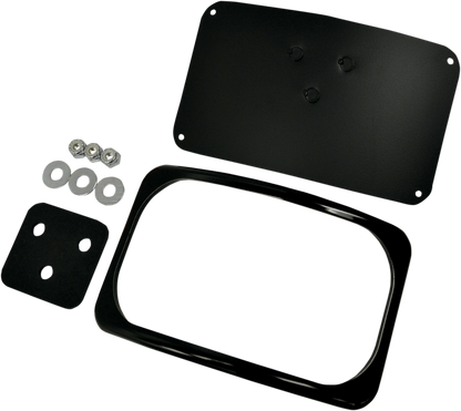 Drag Specialties Black 3 Hole Small Radius License Plate Frame Harley Davidson