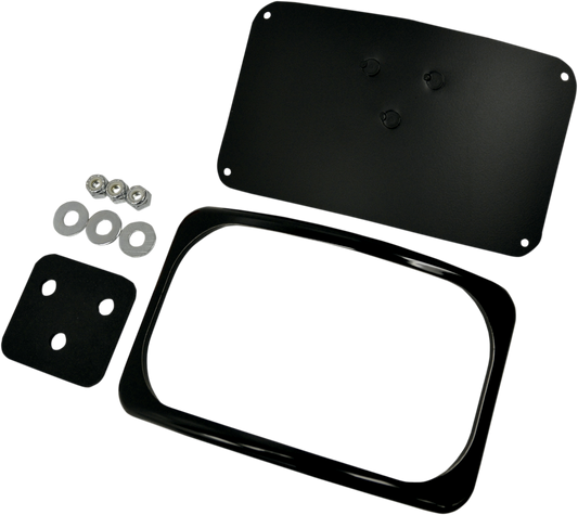 Drag Specialties Black 3 Hole Small Radius License Plate Frame Harley Davidson