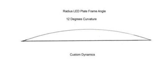 Custom Dynamics 4x7 Curved LED Motorcycle License Plate Frame for Harley Models