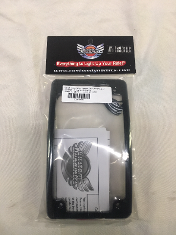 Custom Dynamics 4x7 Curved LED Motorcycle License Plate Frame for Harley Models