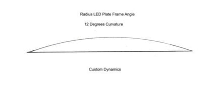 Custom Dynamics Chrome 4x7 Curved LED Motorcycle License Plate Frame for Harley