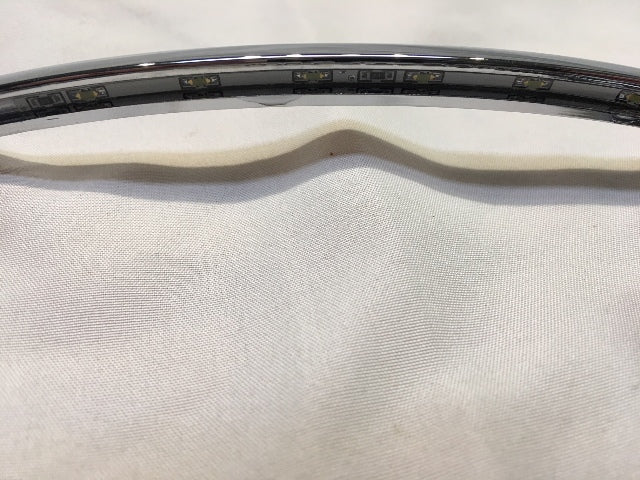 Custom Dynamics Chrome 4x7 Curved LED Motorcycle License Plate Frame for Harley